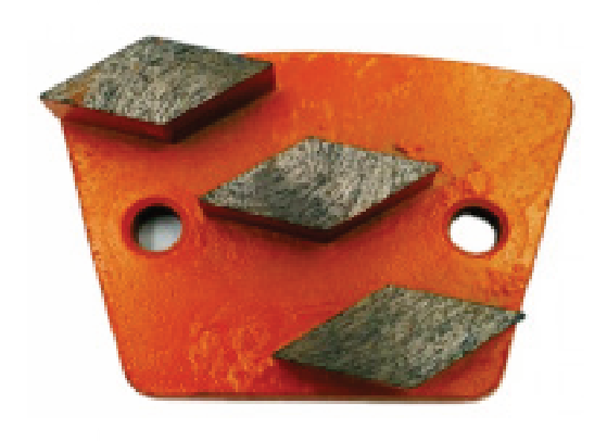 Trapezoid 3-Rhombus-Seg Metal Bond Concrete Grinding Shoes