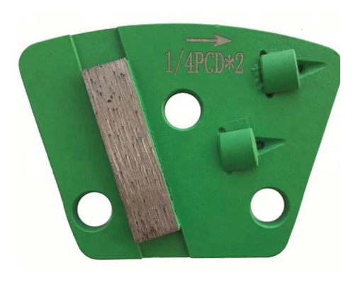 Trapezoid Metal Bond Concrete Grinding Shoes with 1/4 PCD*2 for Coating Removal