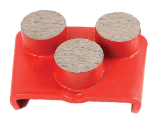Quick-Change 3-Round-Seg Metal Bond Concrete Grinding Plates (Lavina)