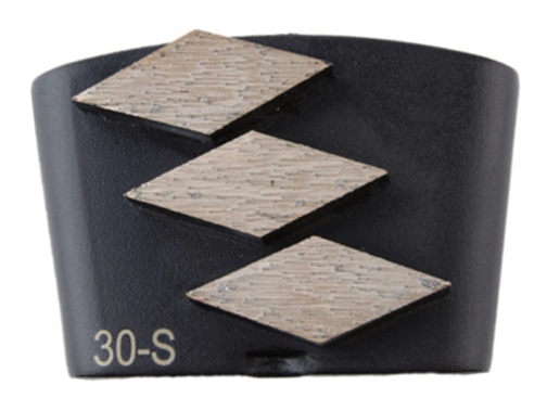 HTC EZ-Change 3-Rhombus-Seg Metal Bond Concrete Grinding Shoes